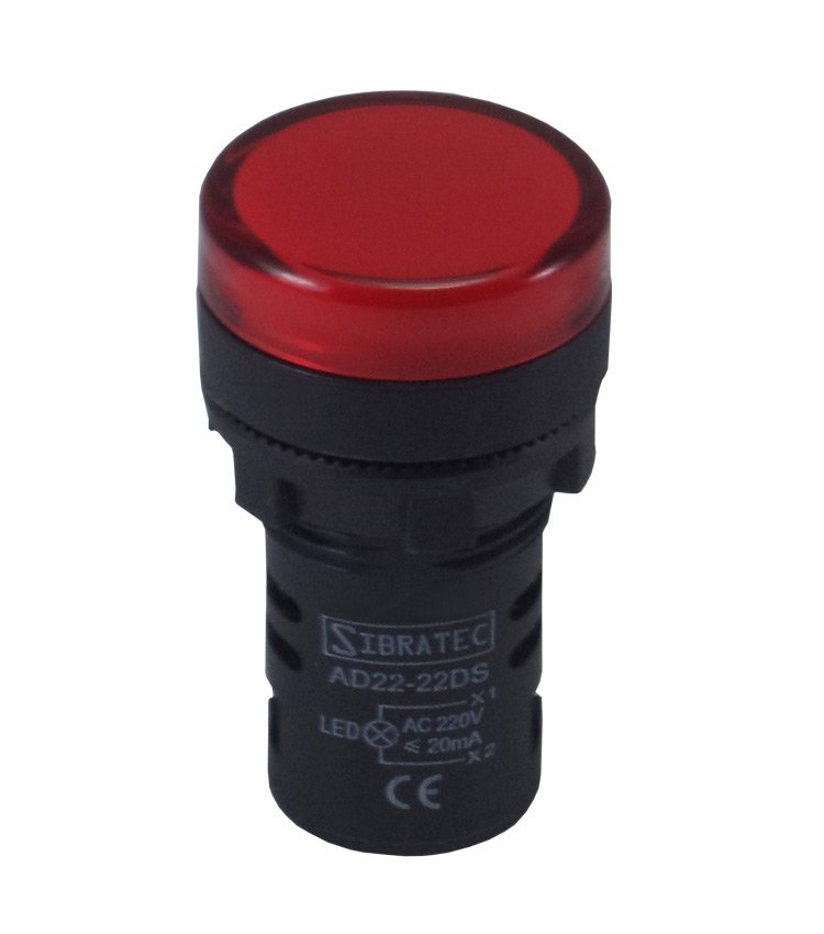 SINALEIRO LED AD22- 22MM 220/110V VERMELHO - COD 009477