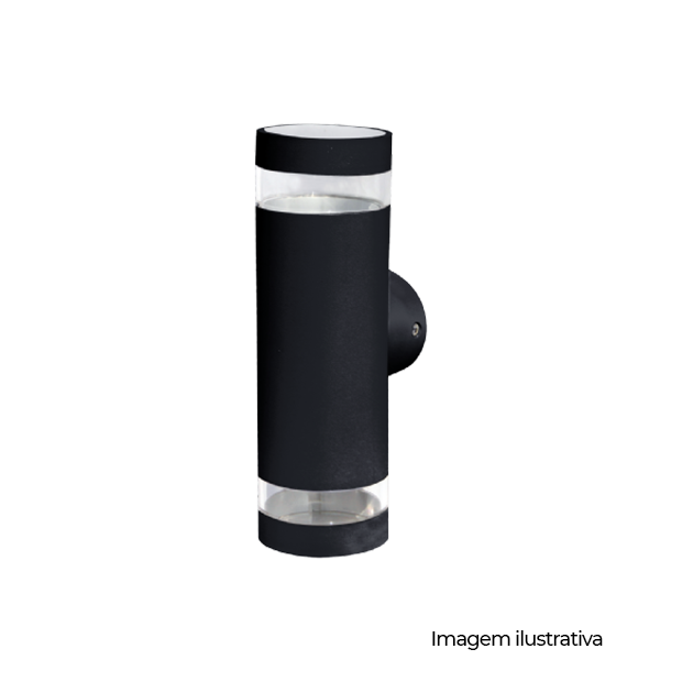 ARANDELA VITRO TUBE 18W 2700K IP65 PRETA - COD LM2230