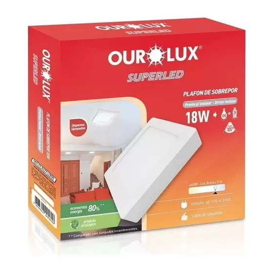 PLAFON LED SOBREPOR 24W BIV 6500K QUAD - COD 03213
