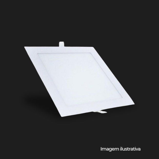 LUMINARIA LED EMBUTIR 18W 6500K QUA L22,5CM - COD 529
