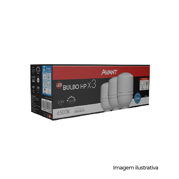 JOGO DE LAMP LED BULBO HP IN E27-BR6500K-20W-BIVOLT-MK1600 - COD 278181474