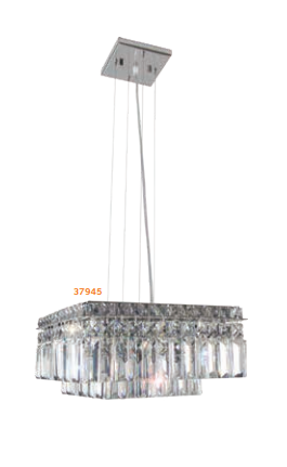 PENDENTE PARIS CRISTAL QD 30X30XH13 - COD GPPR303006PDV2