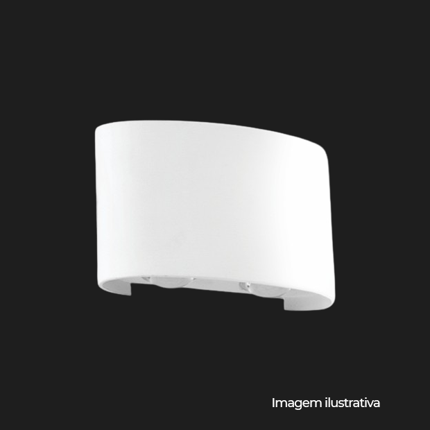 ARANDELA LIA LED SOBREPOR 6W 3000K BRANCA AUTOVOLT UNICO - COD 676.31.0013-0