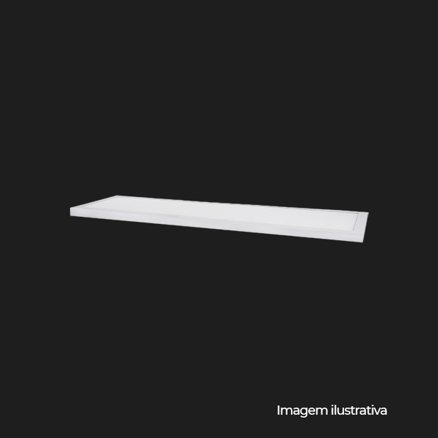 PAINEL BACKLIGHT LED SOB RETANG ALUM 1200X300MM BIVOLT 40W 3.000K - BRANCO - COD 80883004