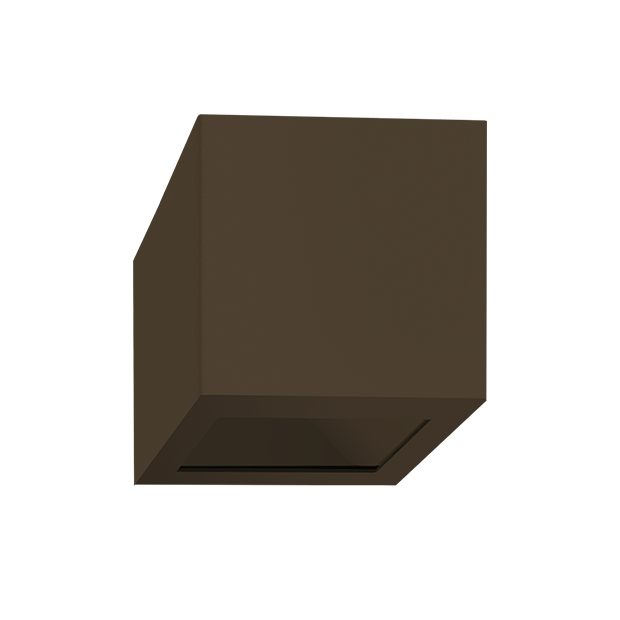 ARANDELA CUBO 1XG9 CAFE