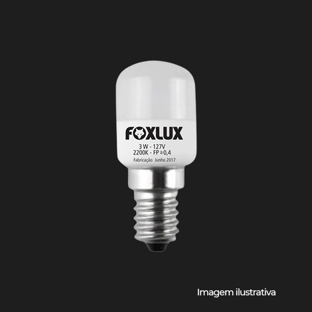 LAMPADA LED P/ GELADEIRA 3W/127V E-14 - COD LEDG3.1