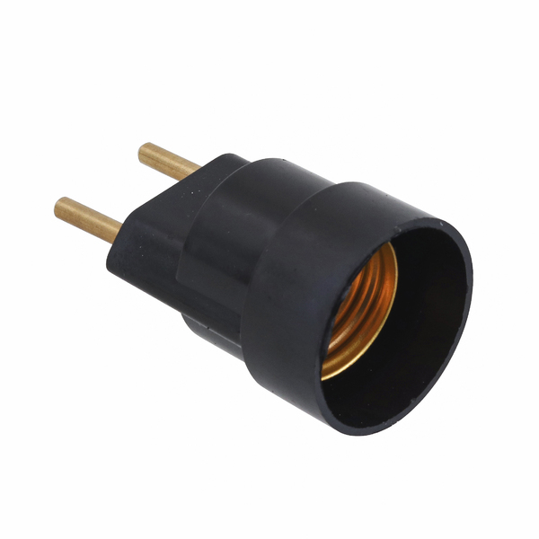 SOQUETE C/ PLUGUE 100W/250V PRETO