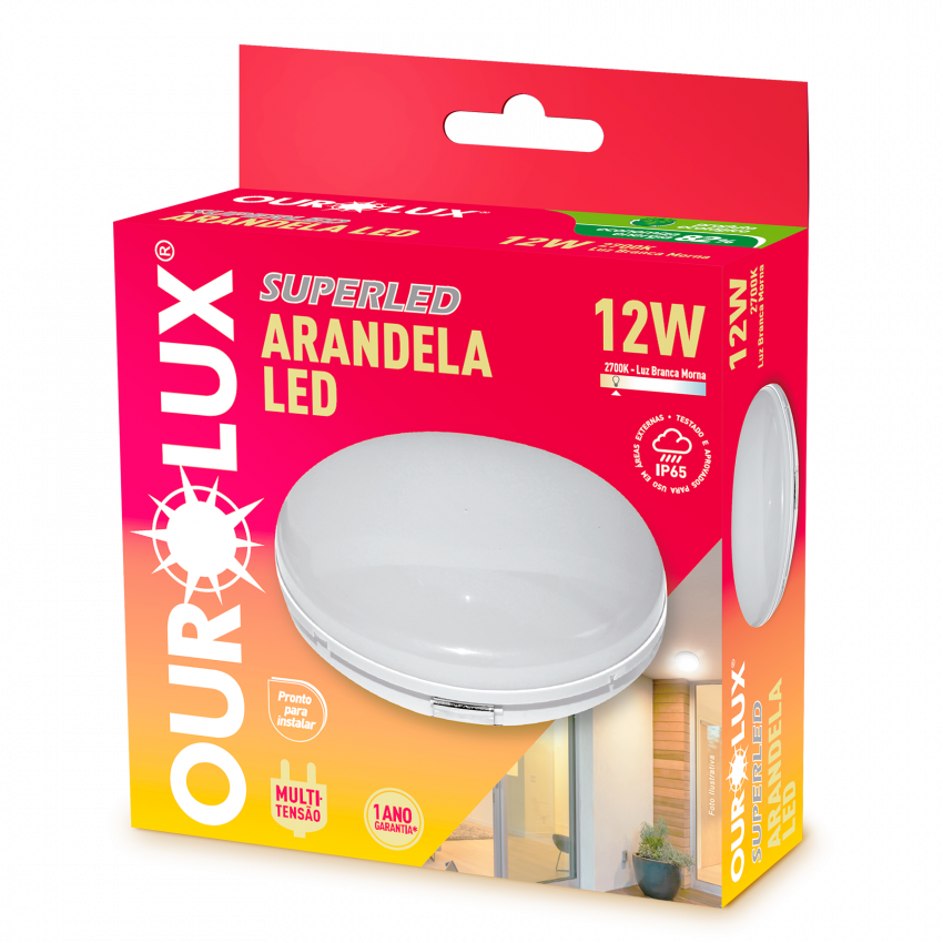 ARANDELA LED 12W BIV 2700K REDONDA - COD 05805