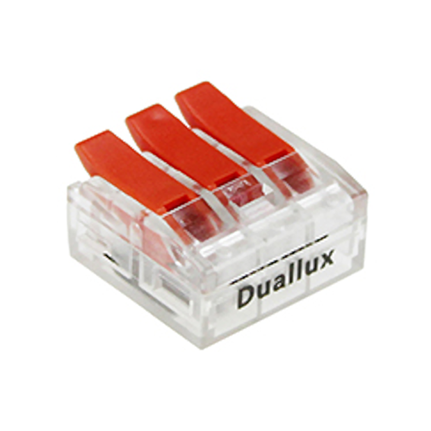 CONECTOR DE EMENDA 3 POLOS ATE 6MM 40A C/ 4 PCSN COD 4.4.93