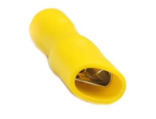 TERMINAL TOTALMENTE ISOLADO FEMEA 4,0 - 6,0MM LARGURA 6.6MM PVC AM COD 410