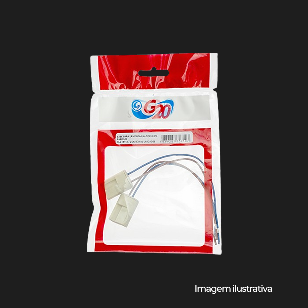 BASE LAMPADA HALOPIN G9 COM RABICHO -COD BPL15112