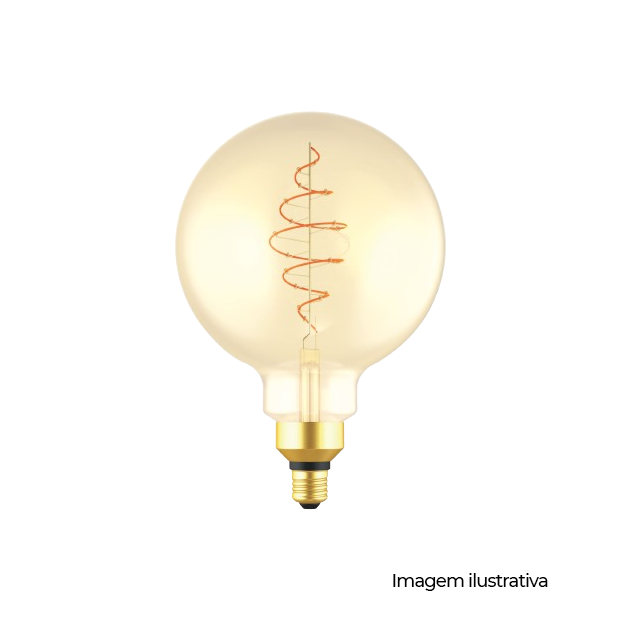 LAMPADA FILAMENTO LED G200 BULBO AMBAR 5W 2000K AUTOVOLT E27 - COD 180.06.0661-0
