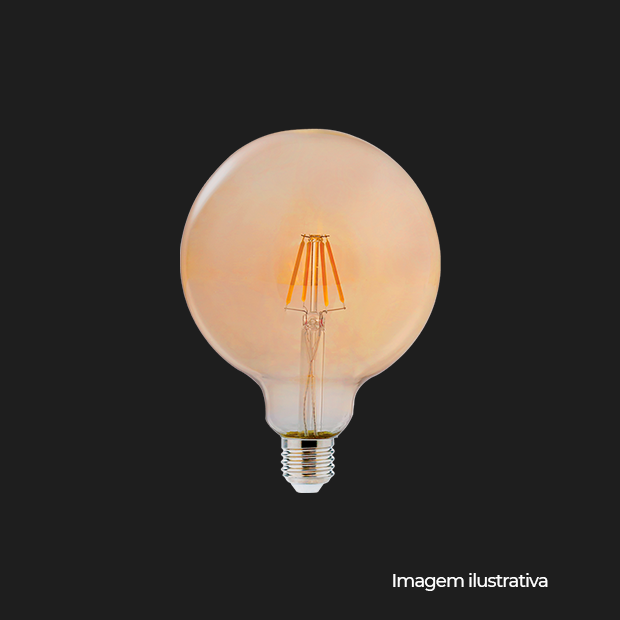 LAMPADA LED RETRO GLO G125-E27-AMB2200K-4W-BIVOLT
