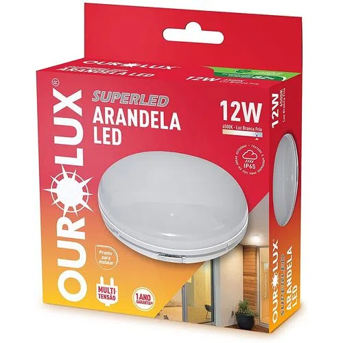 ARANDELA LED 12W BIV 6500K REDONDA - COD 05804