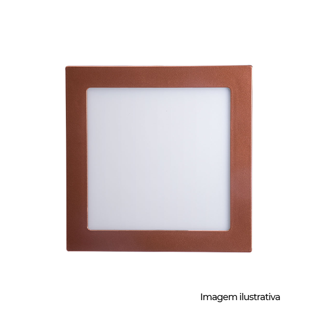 PAINEL LED DE EMBUTIR 400X400 36W 4000K BIVOLT COBRE