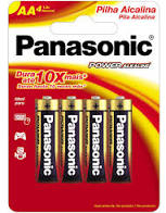 PILHA PANASONIC ALCALINA AA  4 UN - COD 7741