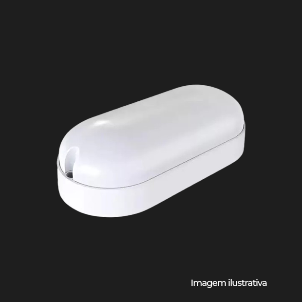 ARANDELA TARTARUGA BRANCA LED 18W 6500K 1620 LUMENS AUTOVOLT  COD LLAT618N