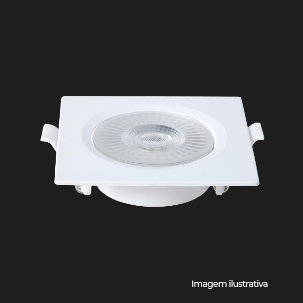 SPOT EMB. QUAD. ABS+PC 6W BI-VOLT LED 3.000K COD 80263004