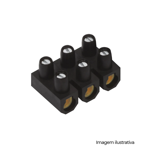 CONECTOR EM BARRA 6MM 3 BORNES COD 02719580
