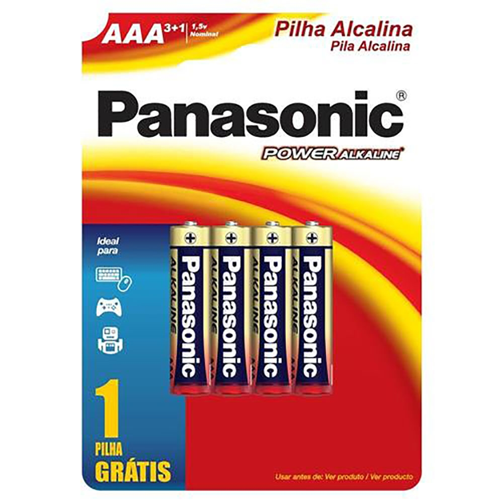 PILHA PANASONIC ALCALINA AAA L4P3 - COD 10092