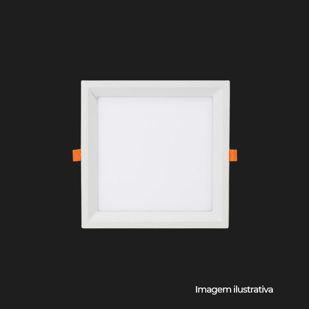 PAINEL LED LUX RECUADO 24W QUADRADO EMBUTIR 6500K - COD 15140086