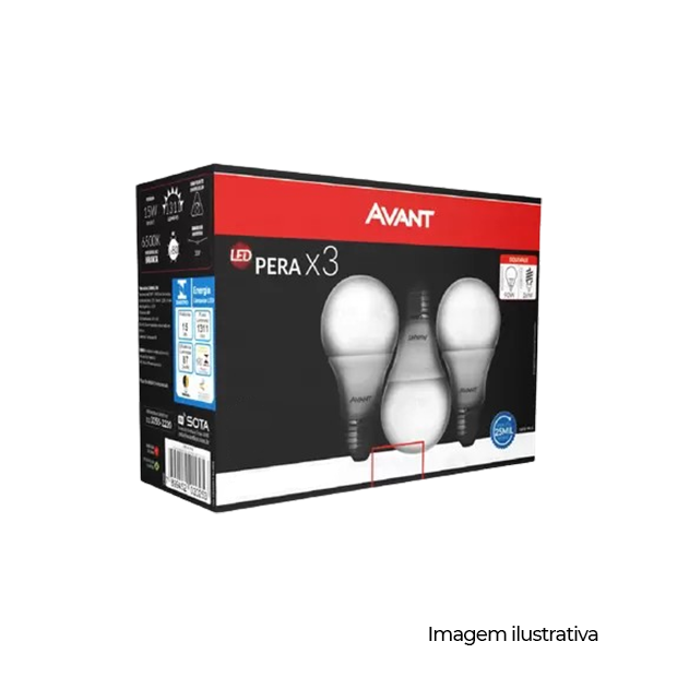 LAMPADA LED PERA IN BR6500K 200 7W BIVOLT-MK560-E-PACK3 - COD 278061479