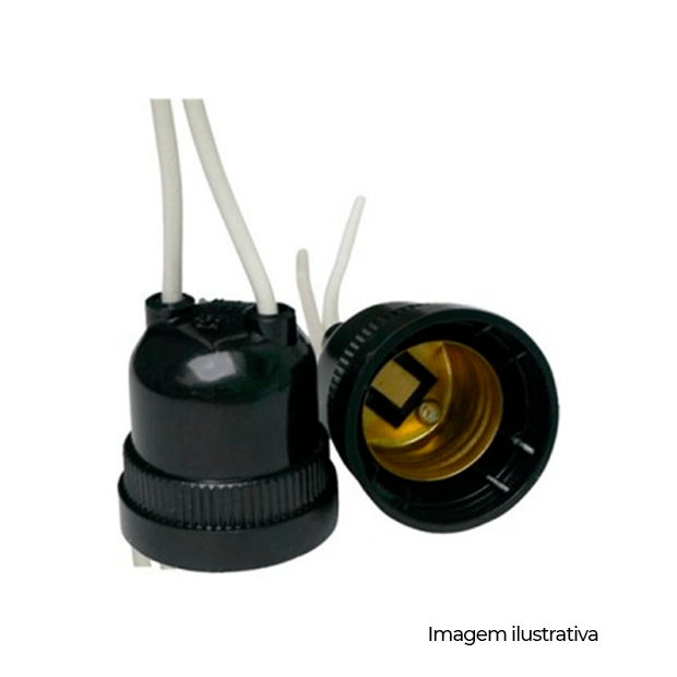 SOQUETE E-27 C/ RABICHO 4A PT C50 - COD 7008