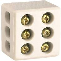 CONECTOR TRIPOLAR DE PORCELANA 10MM 25A 600V - COD 76640