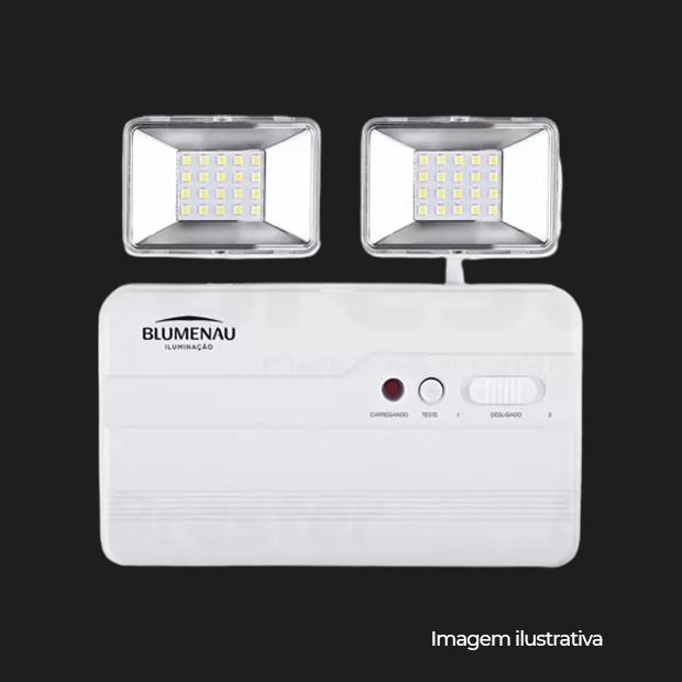 LUMINARIA DE EMERGENCIA LED 2 FAROIS 5W 1200LM 100-240V - COD 40011224