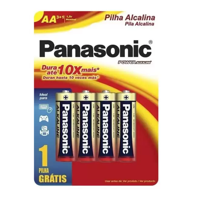 PILHA PANASONIC ALCALINA AA L4P3 - COD 10091