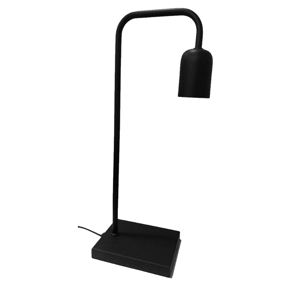 LUMINARIA DE MESA FLAT PRETA MICRO 1XE27 COD 3100