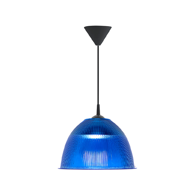 LUMINARIA PRISMATICA ACRILICO 12 AZUL C/ CABO E27 - IAC12R