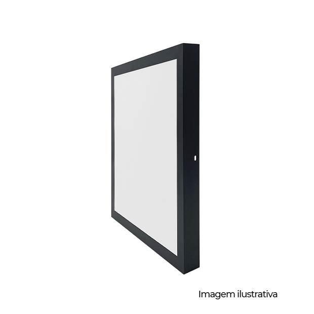PAINEL LED SOB QUAD ALUM 400MM BIVOLT 32W 4.100K - PRETO - COD 83894101