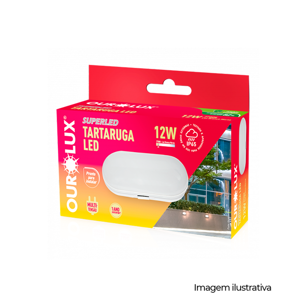 LUMINARIA TARTARUGA LED 12W BIV 2700K OVAL - COD 05803
