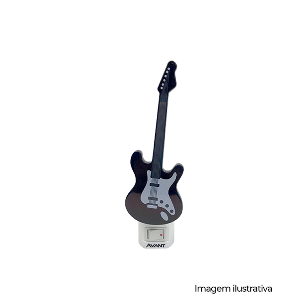 LUMINARIA LED LUZ NOTURNA GUITARRA AM3000K 1W BIVOLT - COD 151070574