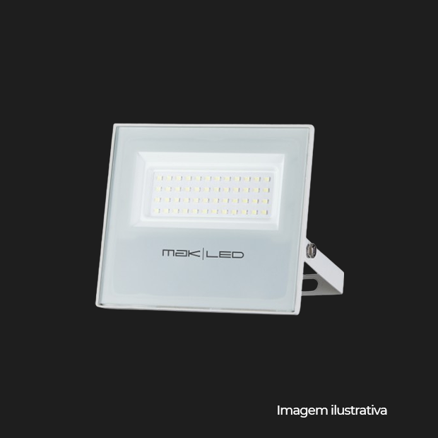 REFLETOR WHITE SLIM SMD 6500K 050W - COD 520