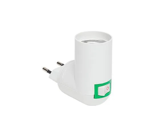 SOQUETE ADAPTADOR E27 C/ PLUG. GIRAT. 90, 4A/0-250V - COD MT2273