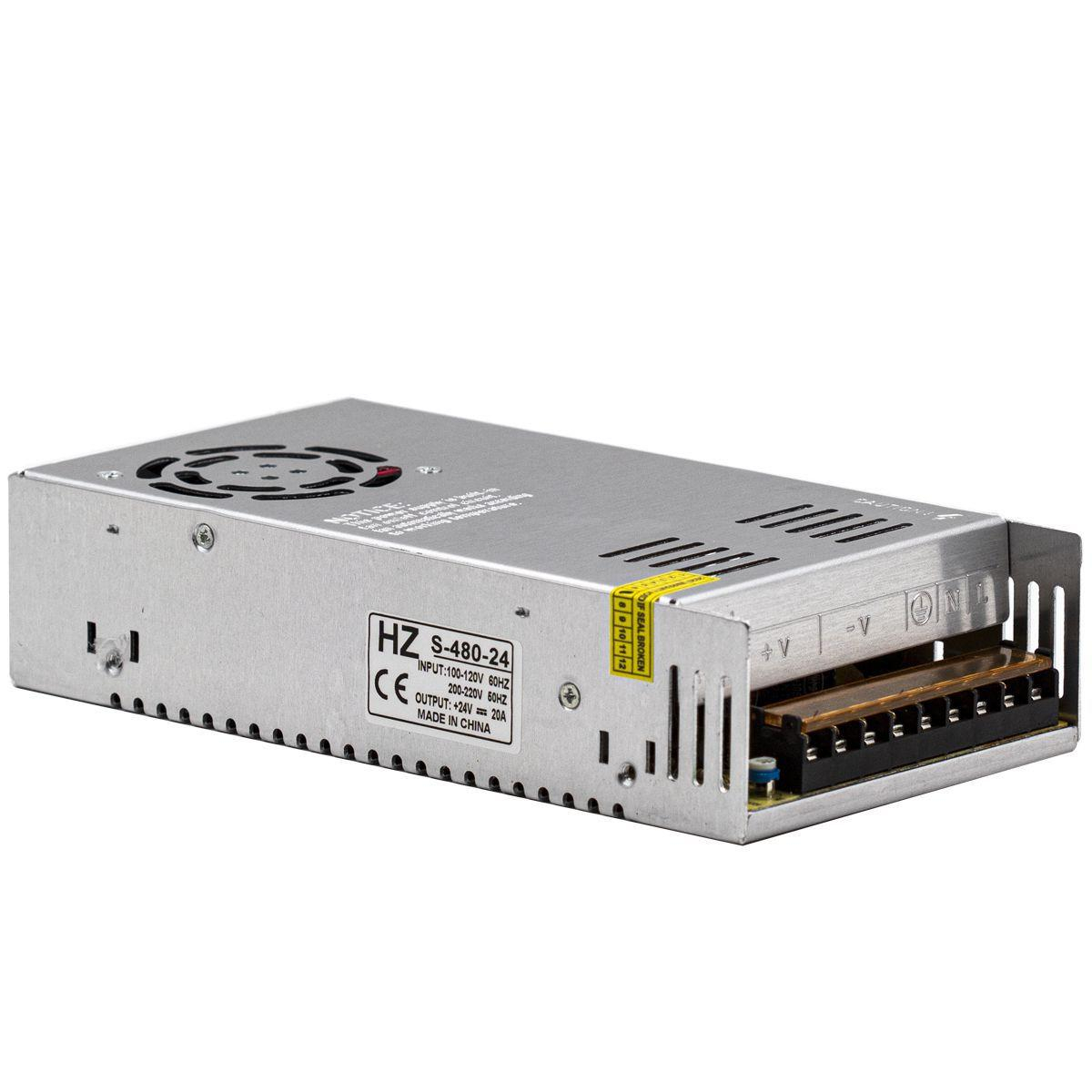 FONTE BIVOLT CHAVEADA 24V 20A COD 1761