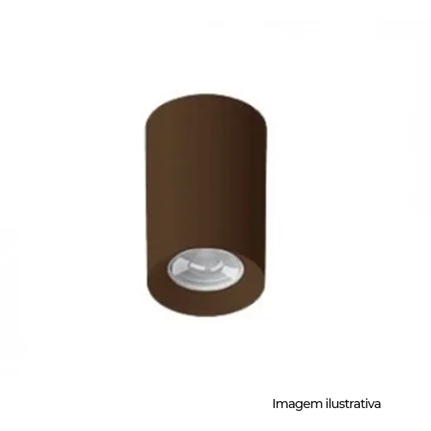 PLAFON TOWER REDONDO FACE PLANA DICROICA MARROM 72X72X110MM - COD SE-385.2542