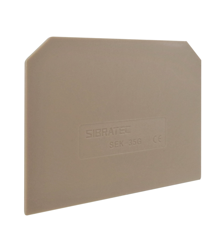 PLACA FINAL SEK-35G P/ BORNE 35MM BEGE