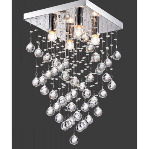 PLAFON LUMIER PARMA CRISTAL 35X35X60 LO15002-TR - COD LO15002-TR