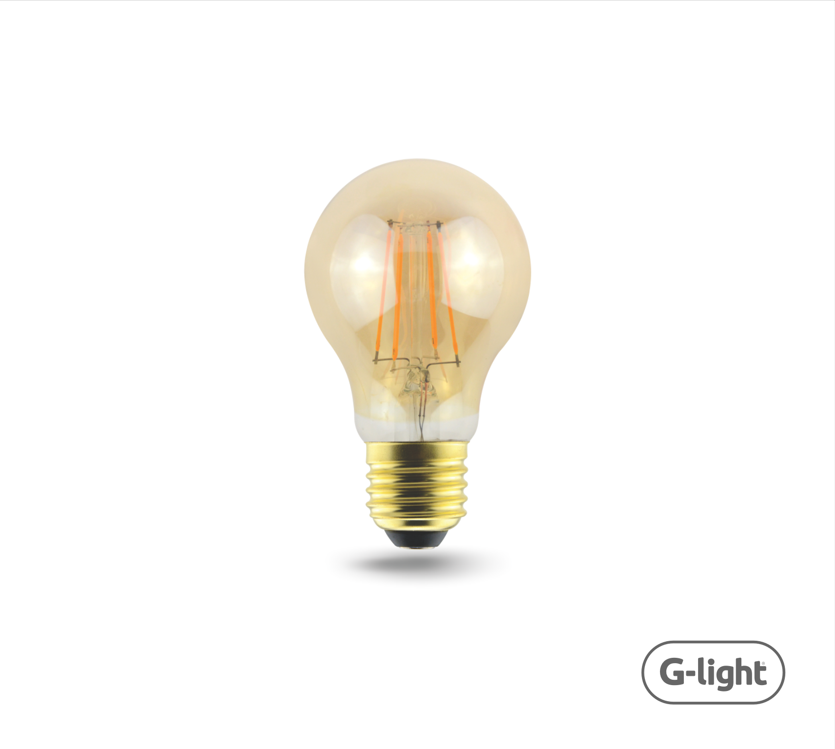 A60 FILAMENTO LED BULBO AMBAR 4W 2500K AUTOVOLT E27 UNICO COD-7899605569837